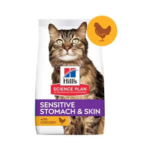 Hill’S Science Plan Sensitive Stomach & Skin Adult Cat Food With Chicken  1.5Kg