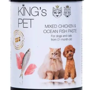 Kings pet Mixed Chicken and Ocean Fish Pate 380g Can for Dogs and Cats  from 1 month old 380g