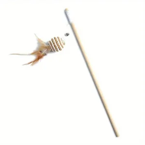 Cat Teaser Wand Toy with Wooden Rod (CTW 006)