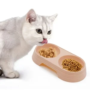 Plastic Dual Bowl for Cats