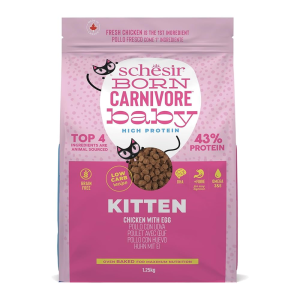 Schesir Born Carnivore Dry Kitten Food - Chicken & Egg - Bag 1.25kg