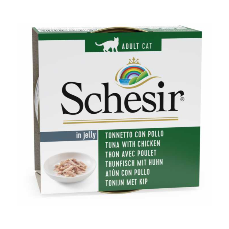 Schesir Cat Food – Tuna with Chicken in Jelly 85g Can