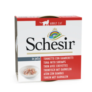 Schesir Cat Food  – Tuna with Shrimps in Jelly 85g Can
