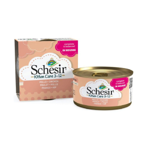 Schesir Kitten Care 3-12 Chicken Mousse Cat Wet Food 85G