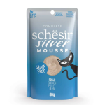 Schesir Silver Cat Pouch - Chicken Mousse for Mature Cats - 80g