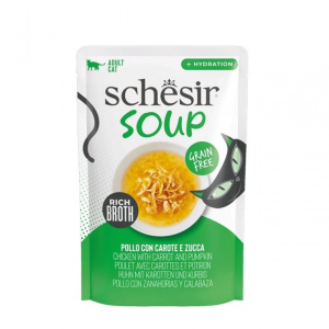 Schesir Soup Wet Cat Pouch - Chicken with Pumpkin in Broth - 40g