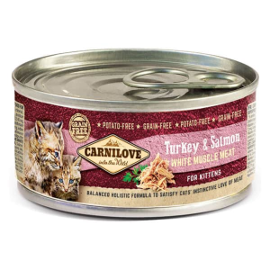 Carnilove Wmm Turkey & Salmon For Kitten For Cats 100g