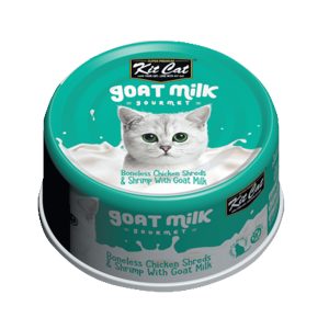 Kit Cat Boneless Chicken Shreds & Shrimp With Goat Milk 70G