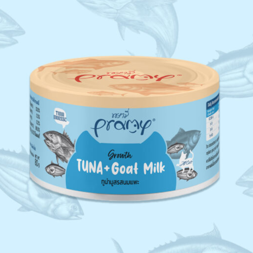 Pramy, KITTEN GROWTH TUNA MOUSSE RECIPE IN CAN 80G