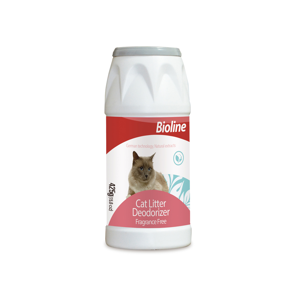 Bioline Cat Litter Deodorizer Natural Eco Friendly Fragrance Free Cat Litter Deodorizer 425g