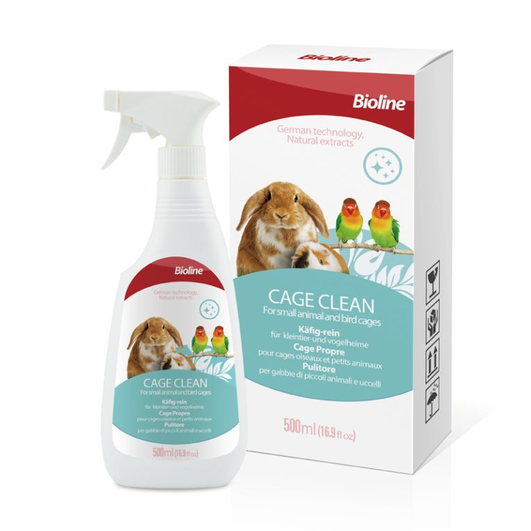 Bioline Cage Clean Spray 500ml, for Small Animals Cages Like Bird, Hamster, Mice & Rabbit