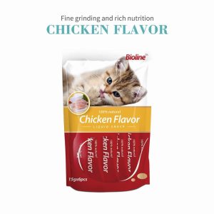 Bioline Liquid Snack Chicken Flavor, (15 G X 6 Pcs)