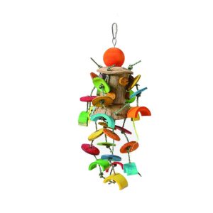 Coconut Merry Go Round Bird Toy - L