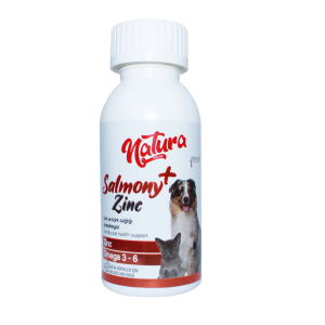 Liquid Salmon Oil Omega 3 & Omega 6 Vitamin & Zinc Supplement for Cats & Dogs 100ml