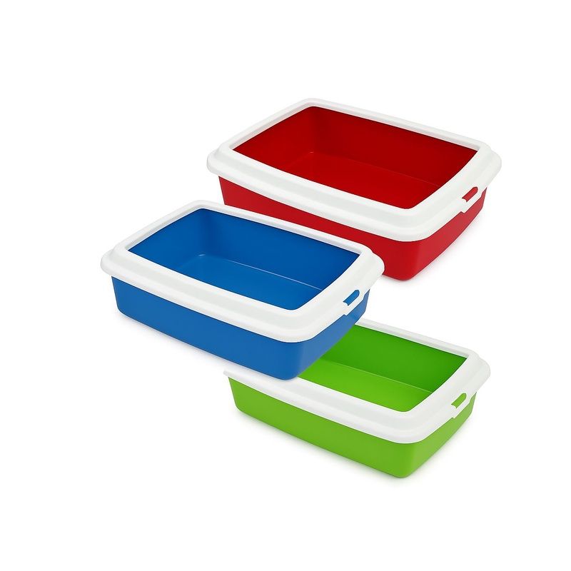 Hydra Mini Cat Litter Tray with Frame Mix Colors 43 x 31 x 12 cm