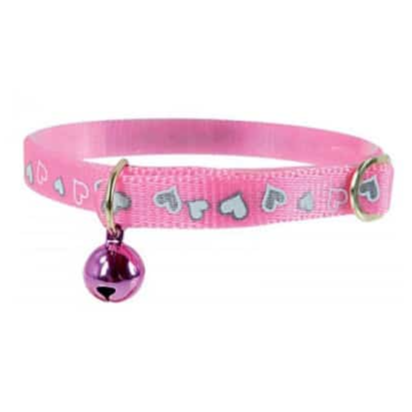 Zolux Reflective Heart Cat Collar Pink
