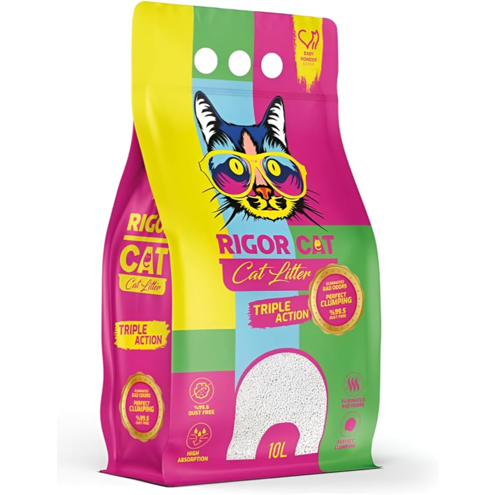 Rigor Baby Powder Scented Cat Litter Sand 10L