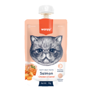 Wanpy Tasty Meat Paste - Salmon with Chicken & Carrot 90g