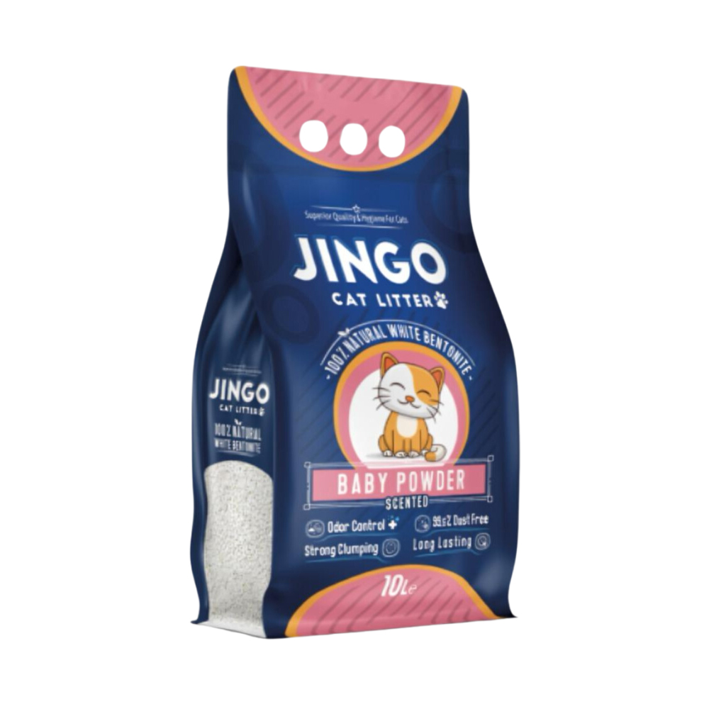 Baby Powder Scent Jingo Natural cat litter 10L